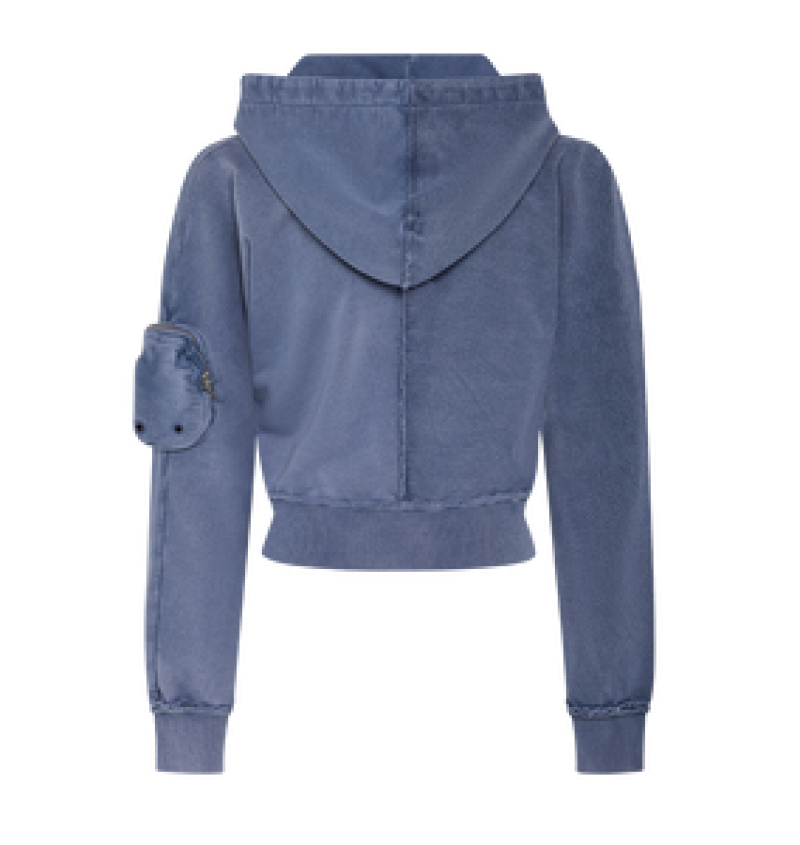 Bluza z Kapturem Damskie Trapstar Construct Batwing Niebieskie | 24195-CPSG