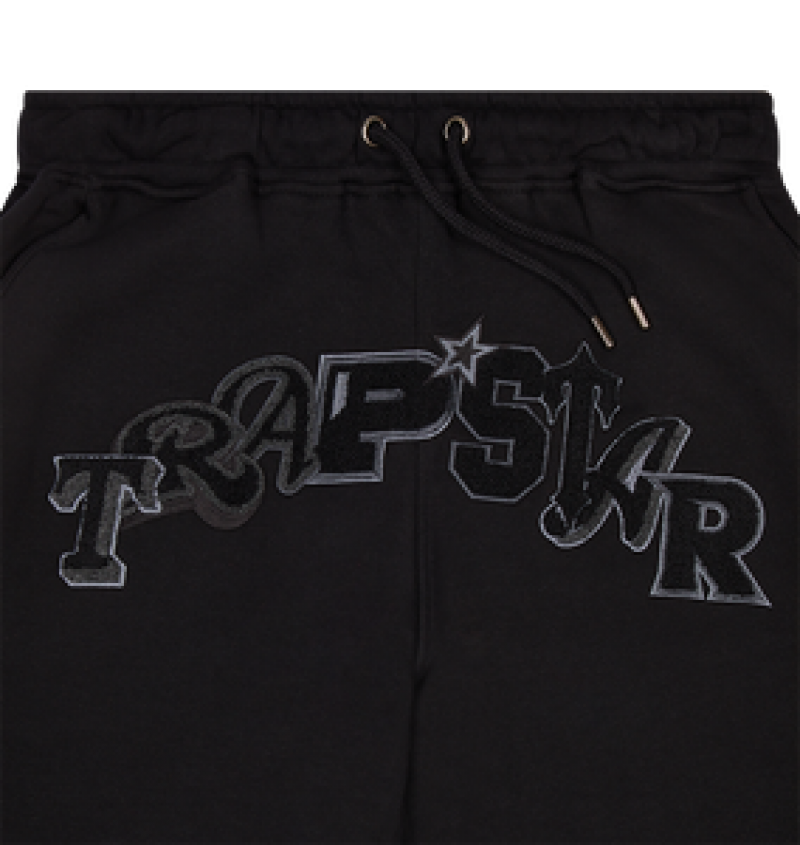 Dresy Męskie Trapstar Wildcard Chenille Jogging Czarne | 60741-HLYU