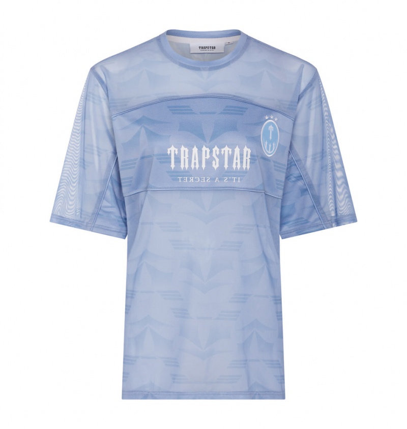 Koszulka Damskie Trapstar Irongate Mesh Football Niebieskie | 49810-JZDS