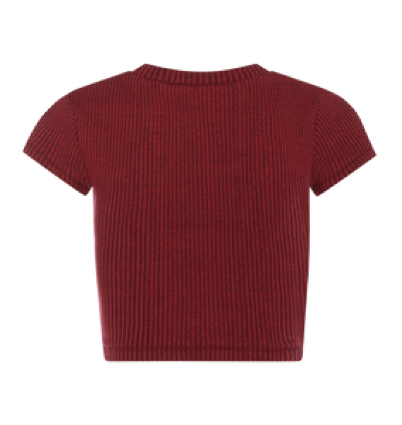 Tee Damskie Trapstar Two Tone Rib Czerwone Czarne | 30795-VNSR